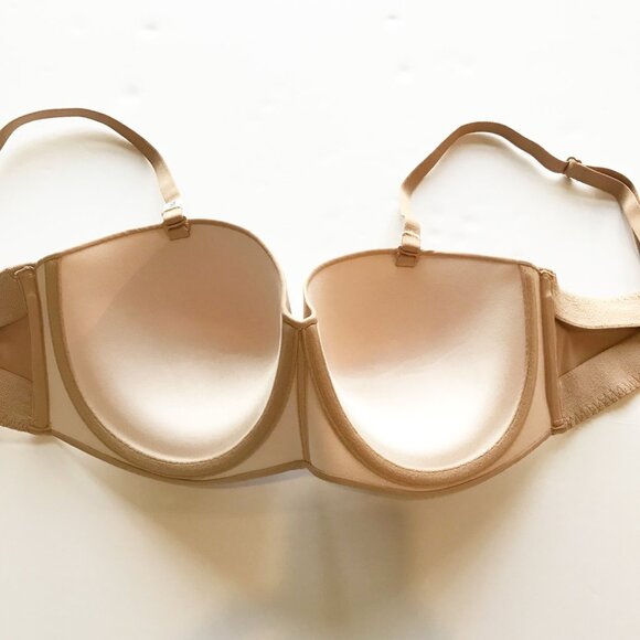 PINK Victoria's Secret NWT Strapless Push-Up Bra Nude Underwire Womens 36D - Picture 4 of 8